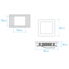 Downlight empotrar cuadrado 3 W 